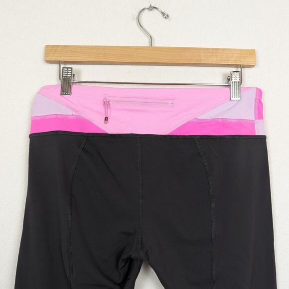 Lululemon Grey Run Inspire Crop II Color Waistband Athletics Leggings Size 8 - Picture 4 of 7
